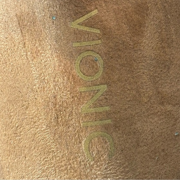 VIONIC Sz 10 Teal Wedge Strappy Sandals Buckle Closure Suede Orthotic Footbed - Picture 11 of 15